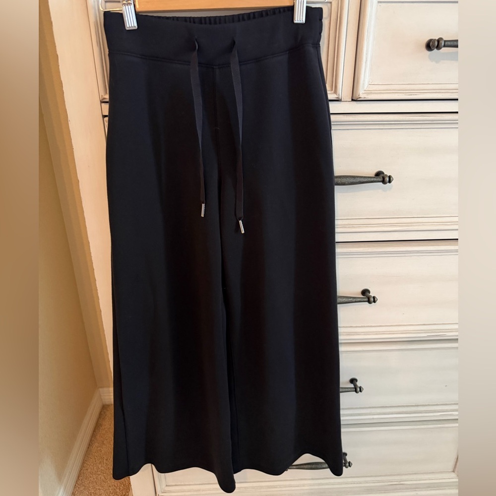 SPANX Black Wide Leg Drawstring Pants